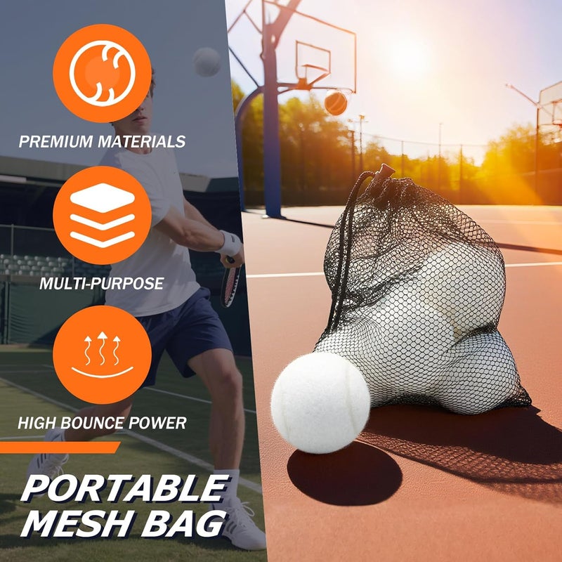 Bac-kitchen Tennis Balls, 6 Pack High Elasticity Practice Tennis Balls with Mesh Bag, Ideal for Beginner, Exercise Playing Balls for Pet Dog - Image 4